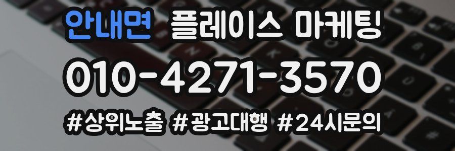 안내면 플레이스 마케팅