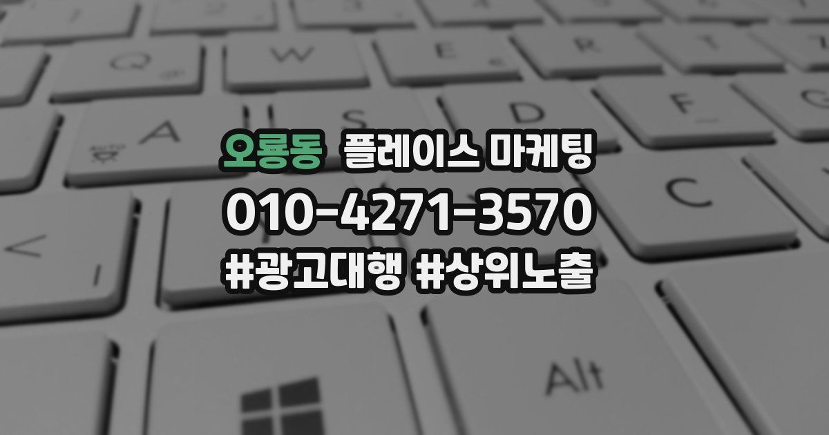오룡동 플레이스 마케팅