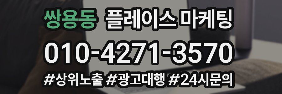 쌍용동 플레이스 마케팅