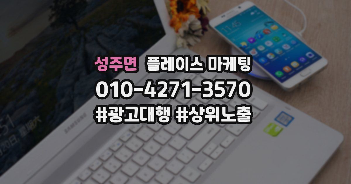 성주면 플레이스 마케팅