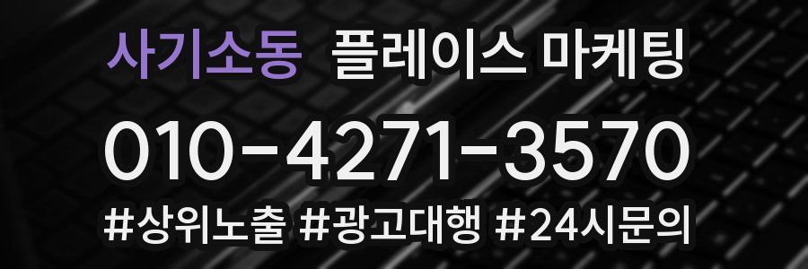 사기소동 플레이스 마케팅