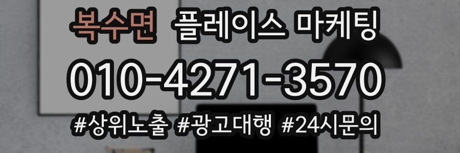 복수면 플레이스 마케팅