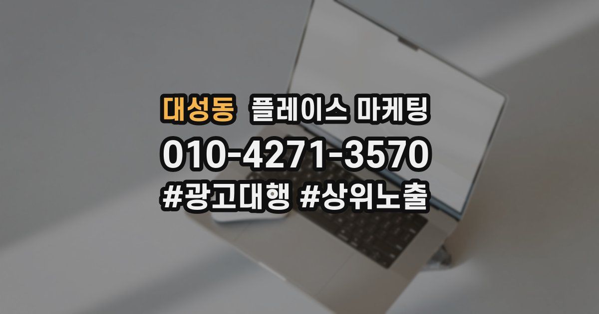 대성동 플레이스 마케팅