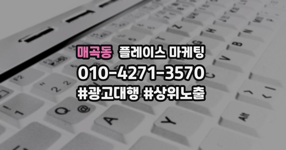 매곡동 플레이스 마케팅