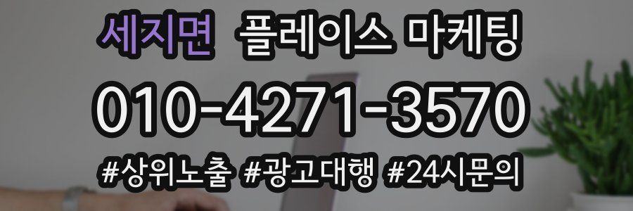 세지면 플레이스 마케팅