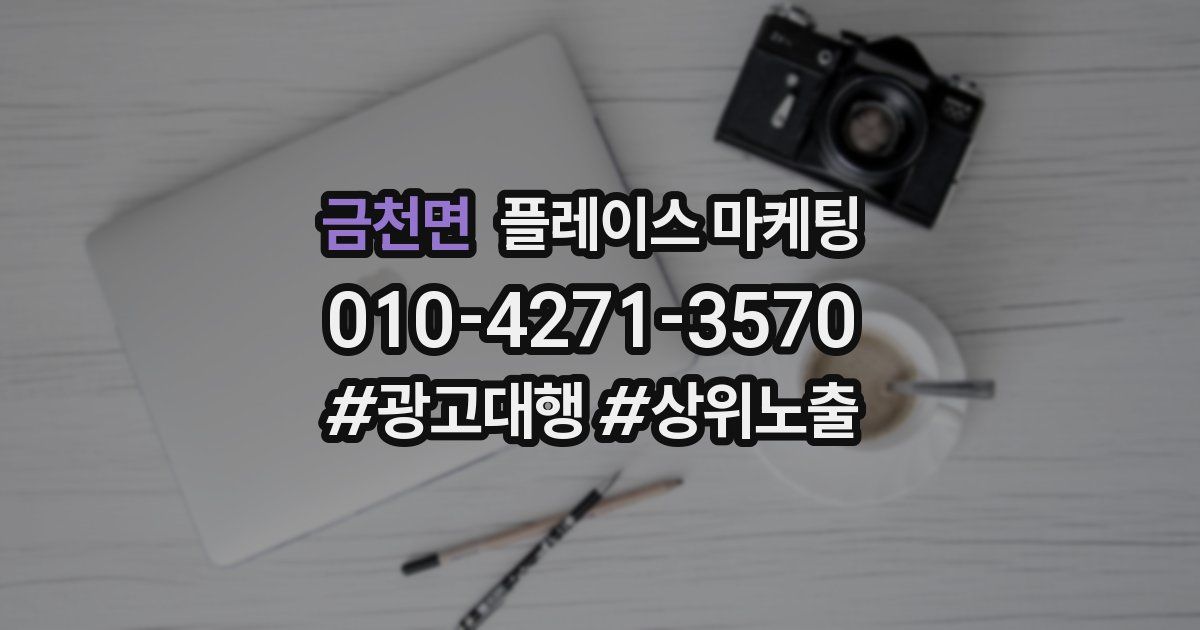 금천면 플레이스 마케팅