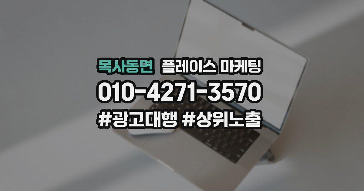 목사동면 플레이스 마케팅