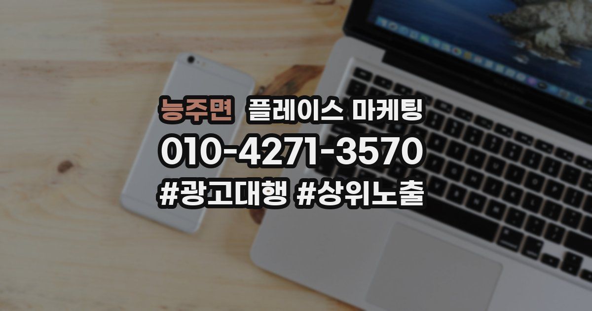 능주면 플레이스 마케팅
