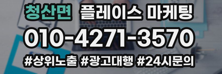 청산면 플레이스 마케팅