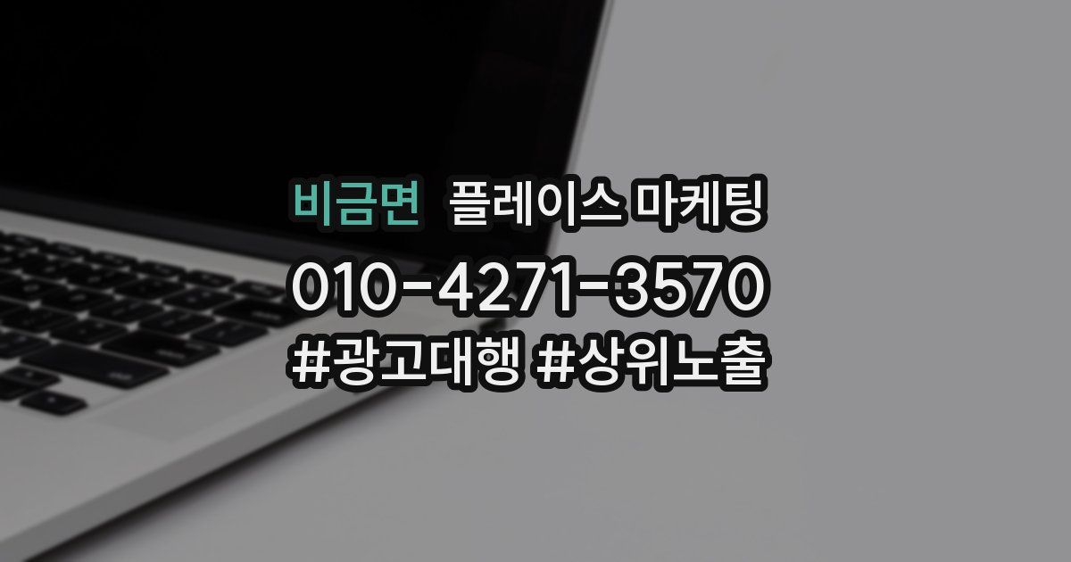 비금면 플레이스 마케팅
