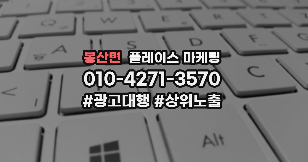 봉산면 플레이스 마케팅