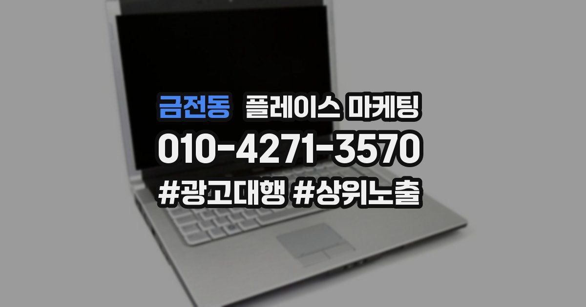 금전동 플레이스 마케팅