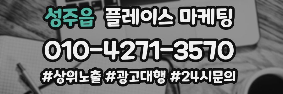 성주읍 플레이스 마케팅
