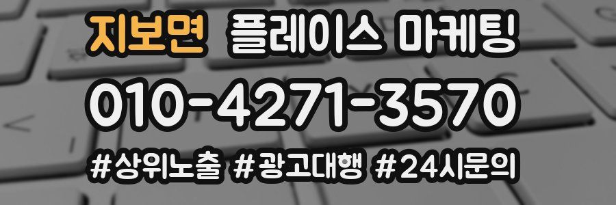 지보면 플레이스 마케팅