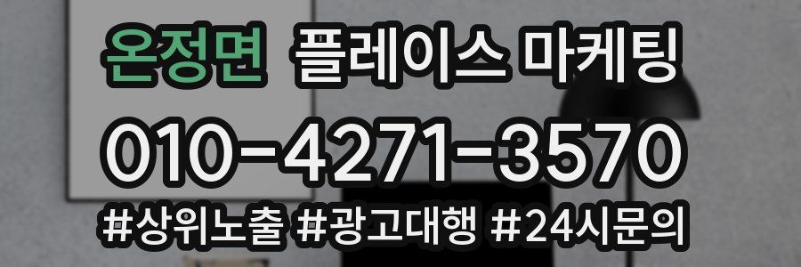 온정면 플레이스 마케팅