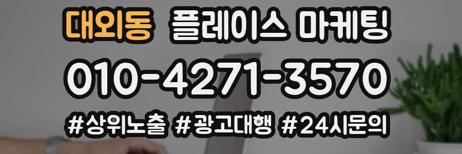 대외동 플레이스 마케팅