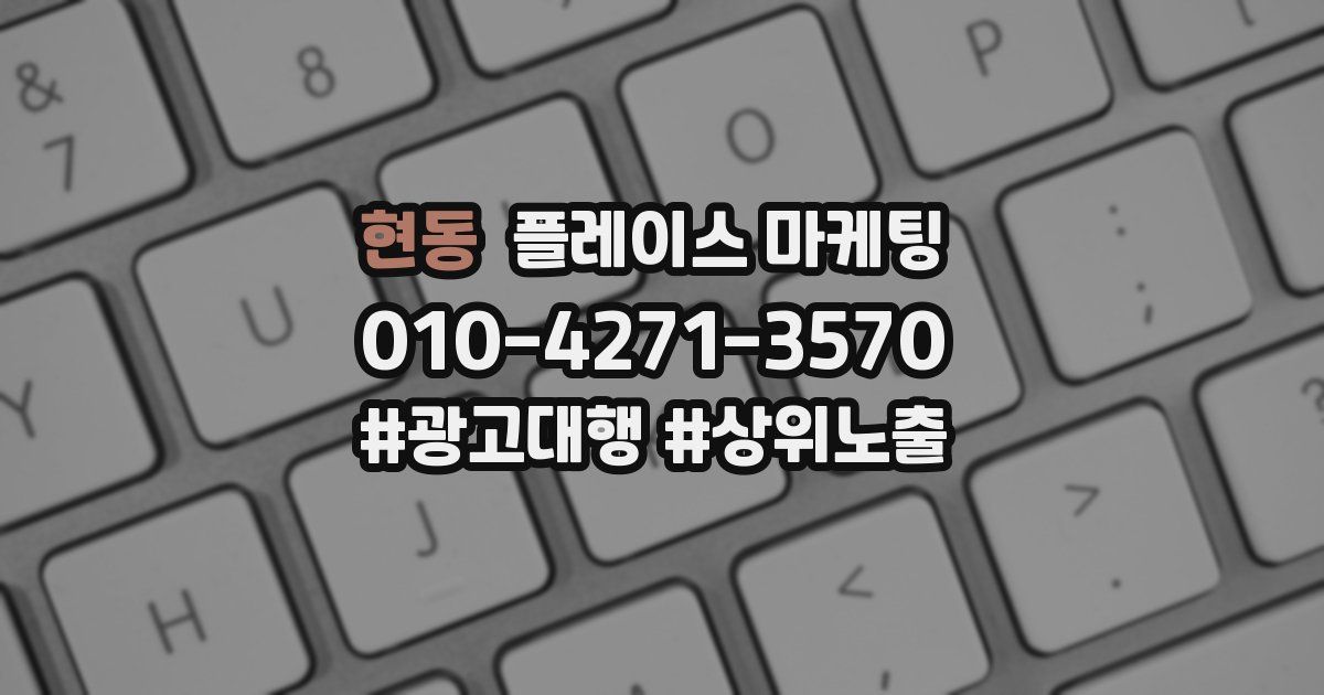 현동 플레이스 마케팅
