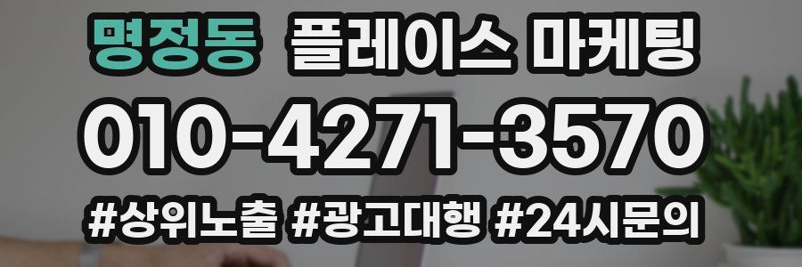 명정동 플레이스 마케팅