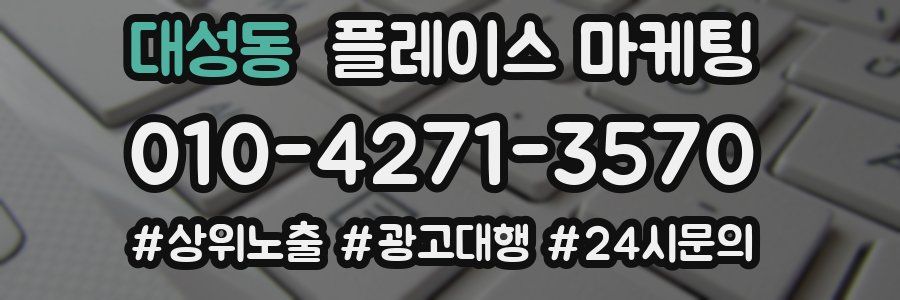 대성동 플레이스 마케팅