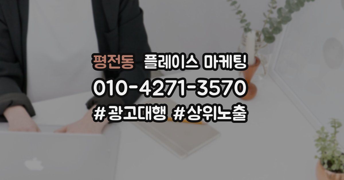평전동 플레이스 마케팅