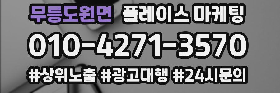 무릉도원면 플레이스 마케팅
