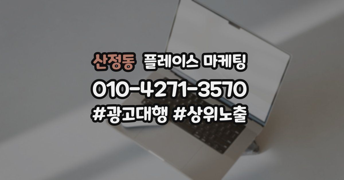 산정동 플레이스 마케팅