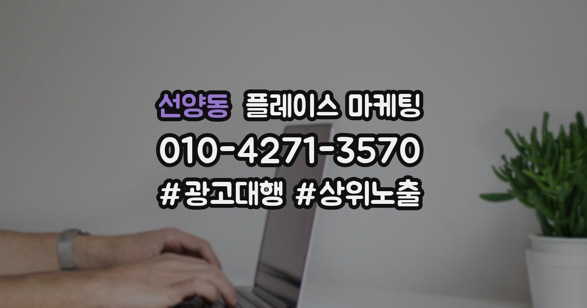 선양동 플레이스 마케팅