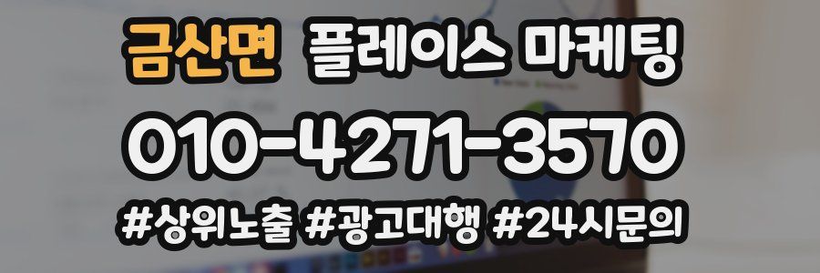 금산면 플레이스 마케팅