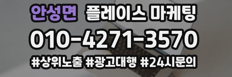 안성면 플레이스 마케팅