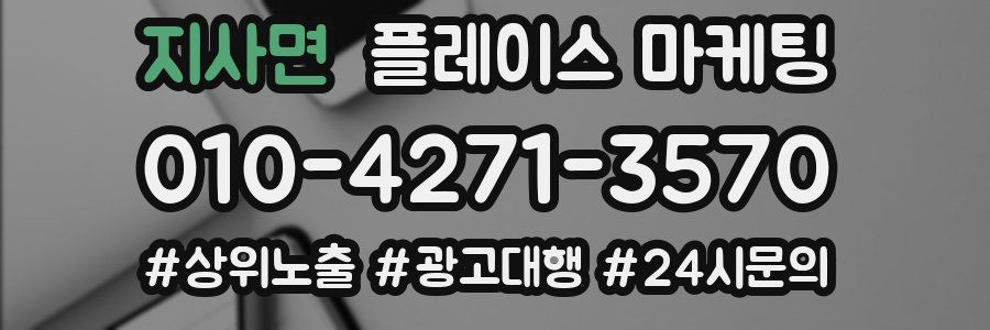 지사면 플레이스 마케팅