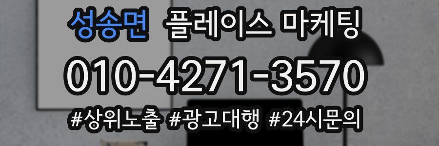성송면 플레이스 마케팅