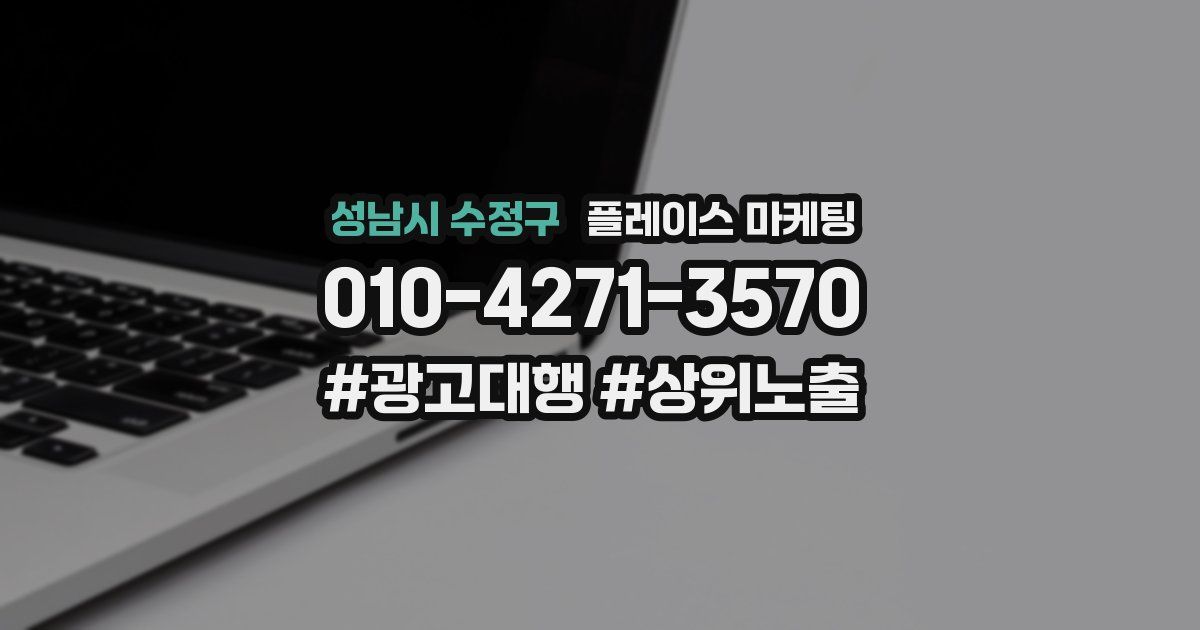 성남시 수정구 플레이스 마케팅