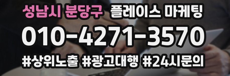 성남시 분당구 플레이스 마케팅