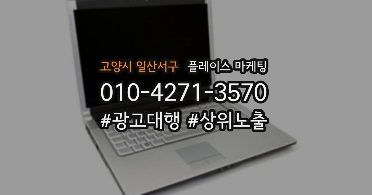 고양시 일산서구 플레이스 마케팅