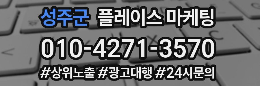 성주군 플레이스 마케팅