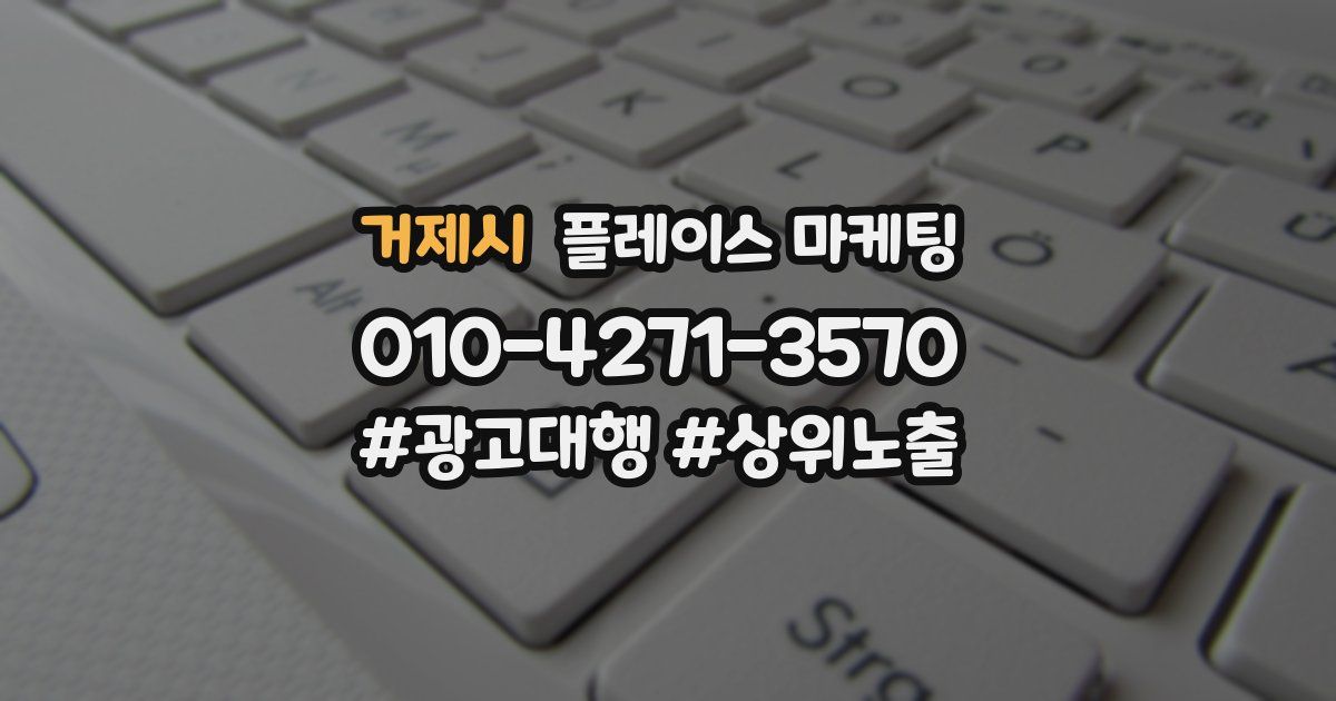 거제시 플레이스 마케팅