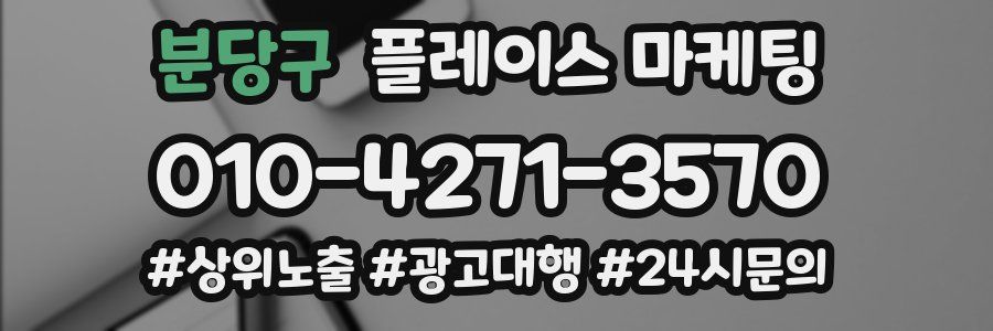 분당구 플레이스 마케팅