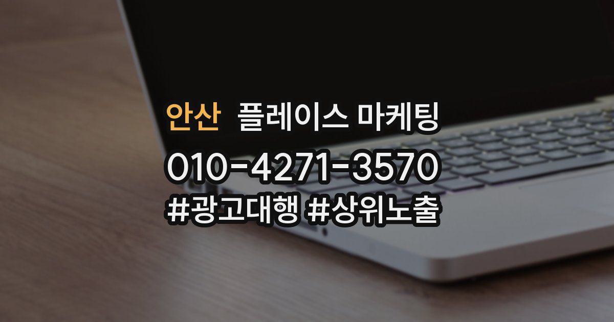안산 플레이스 마케팅