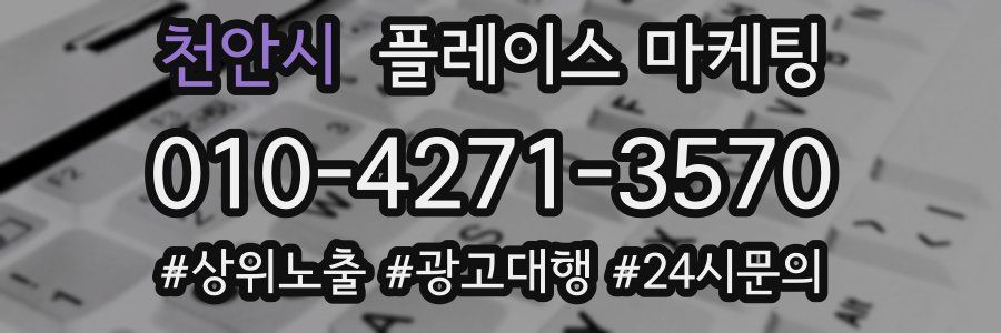 천안시 플레이스 마케팅