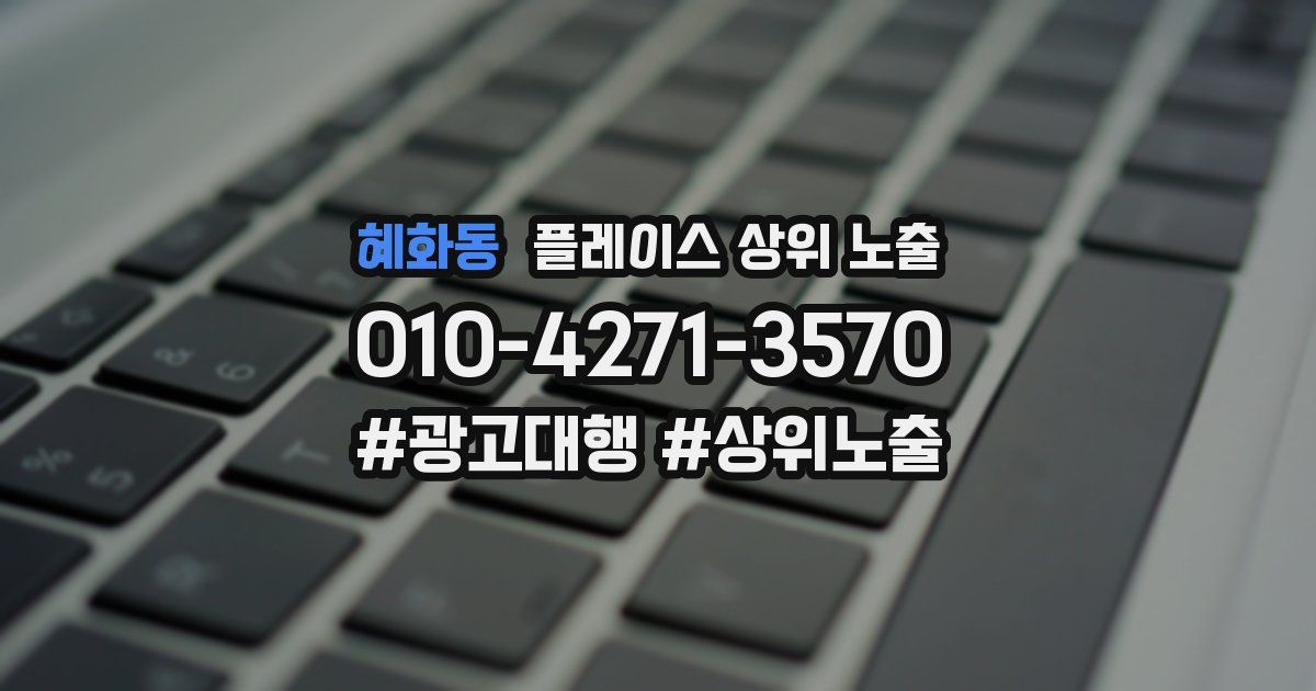 혜화동 플레이스 상위 노출