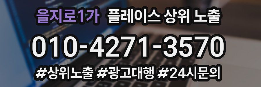 을지로1가 플레이스 상위 노출