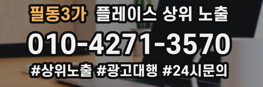 필동3가 플레이스 상위 노출