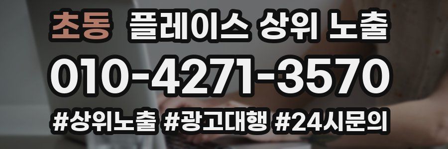 초동 플레이스 상위 노출
