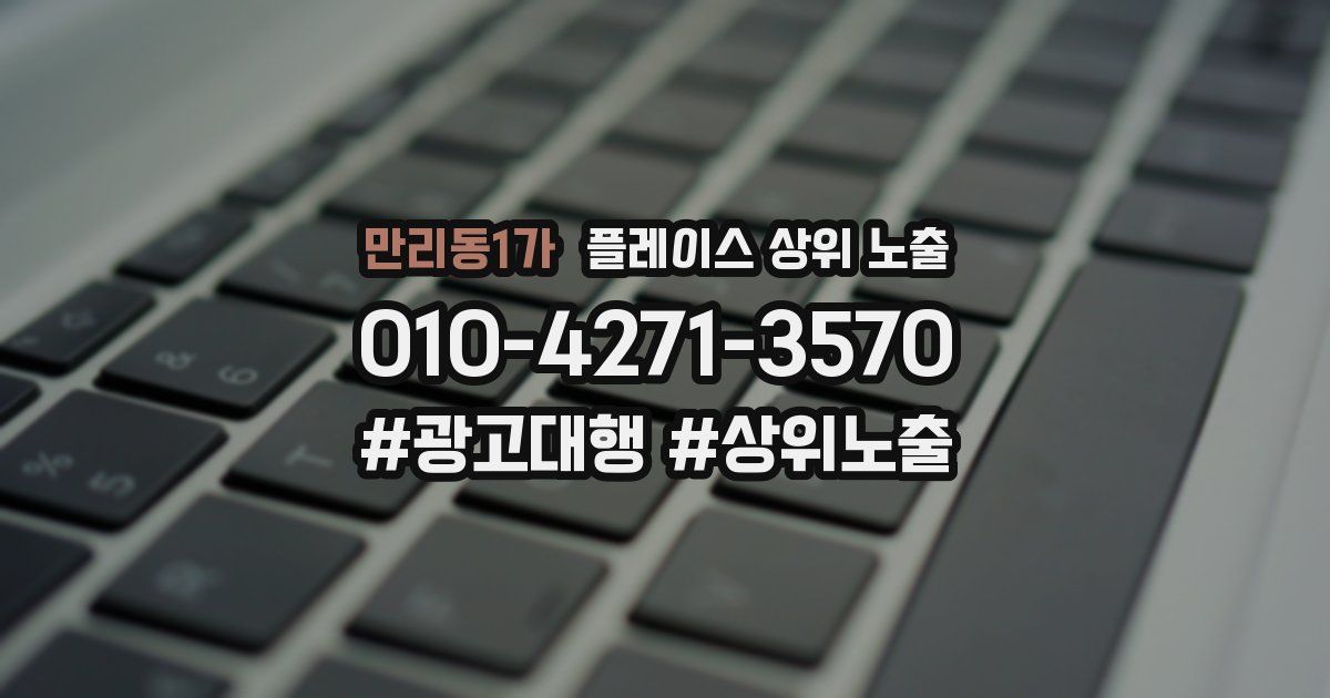 만리동1가 플레이스 상위 노출