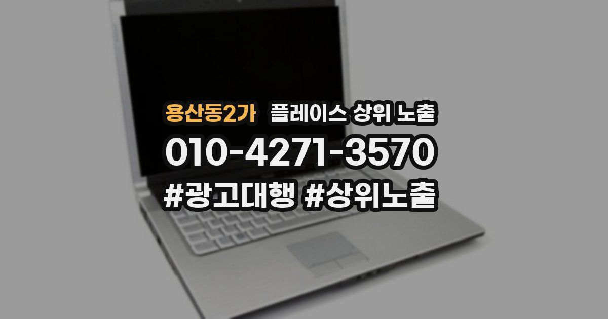 용산동2가 플레이스 상위 노출