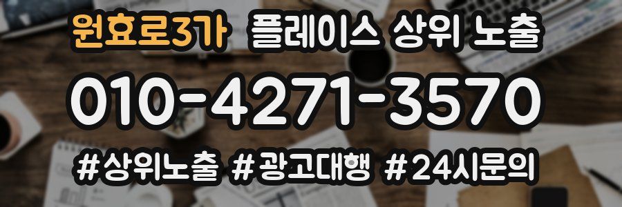원효로3가 플레이스 상위 노출