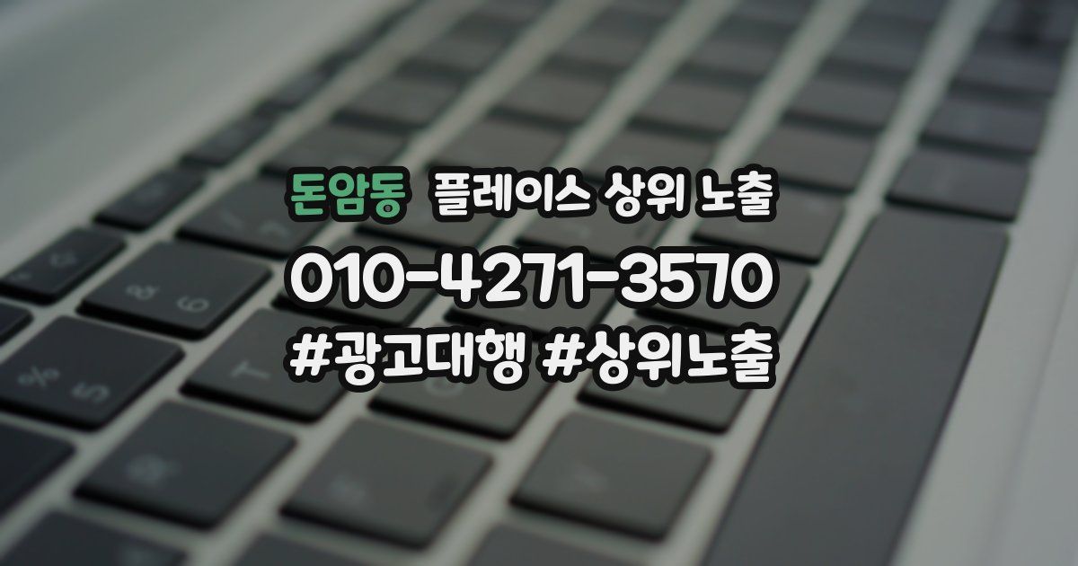 돈암동 플레이스 상위 노출