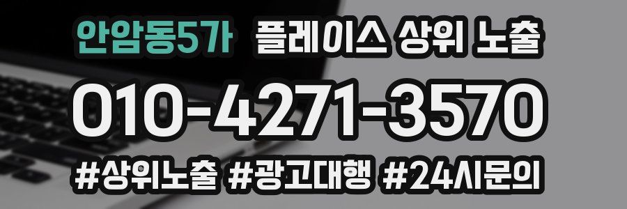 안암동5가 플레이스 상위 노출