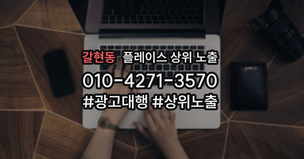 갈현동 플레이스 상위 노출