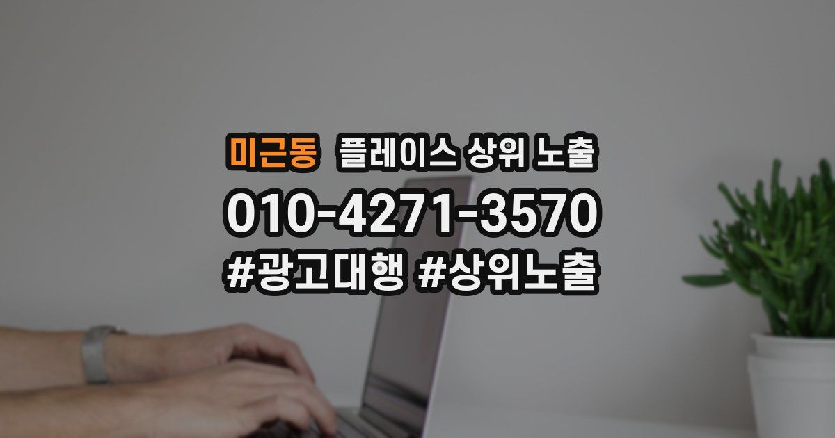 미근동 플레이스 상위 노출